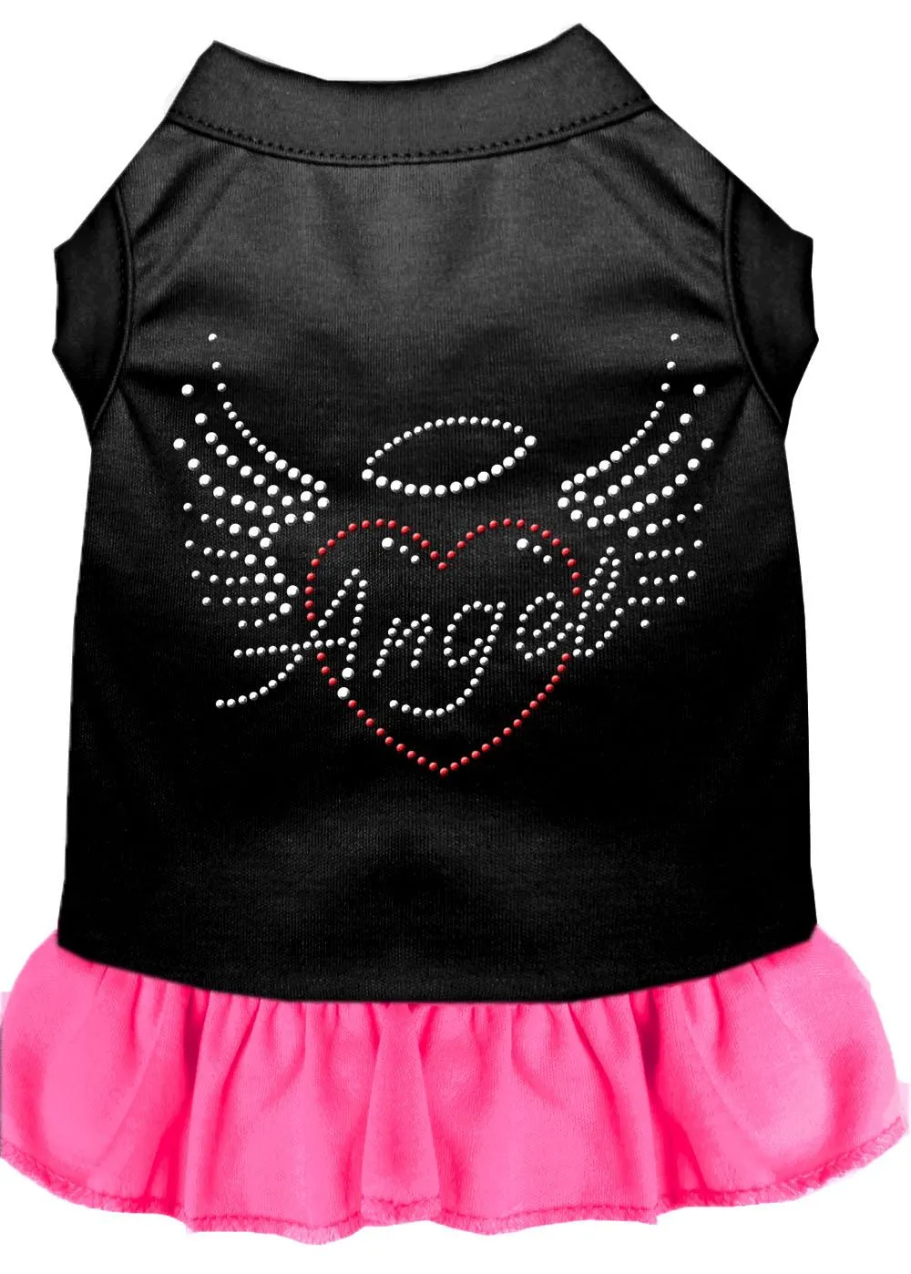 Angel Heart Rhinestone Dress Black With Bright Pink Xxl (18)