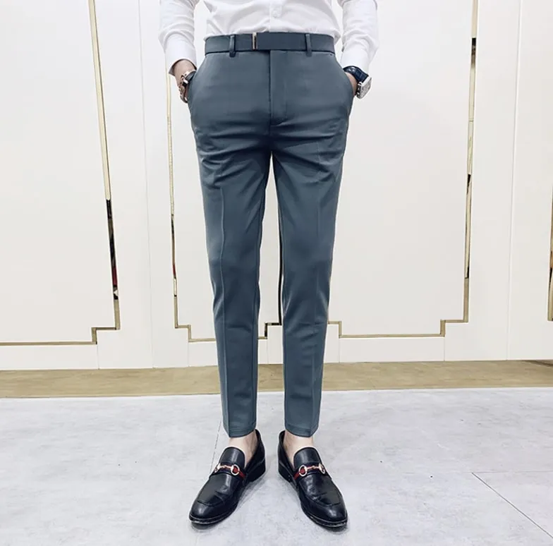 Antonios Gray Casual Outfit Pants