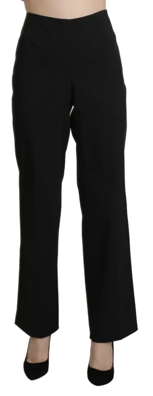 BENCIVENGA Elegant High Waist Straight Black Pants