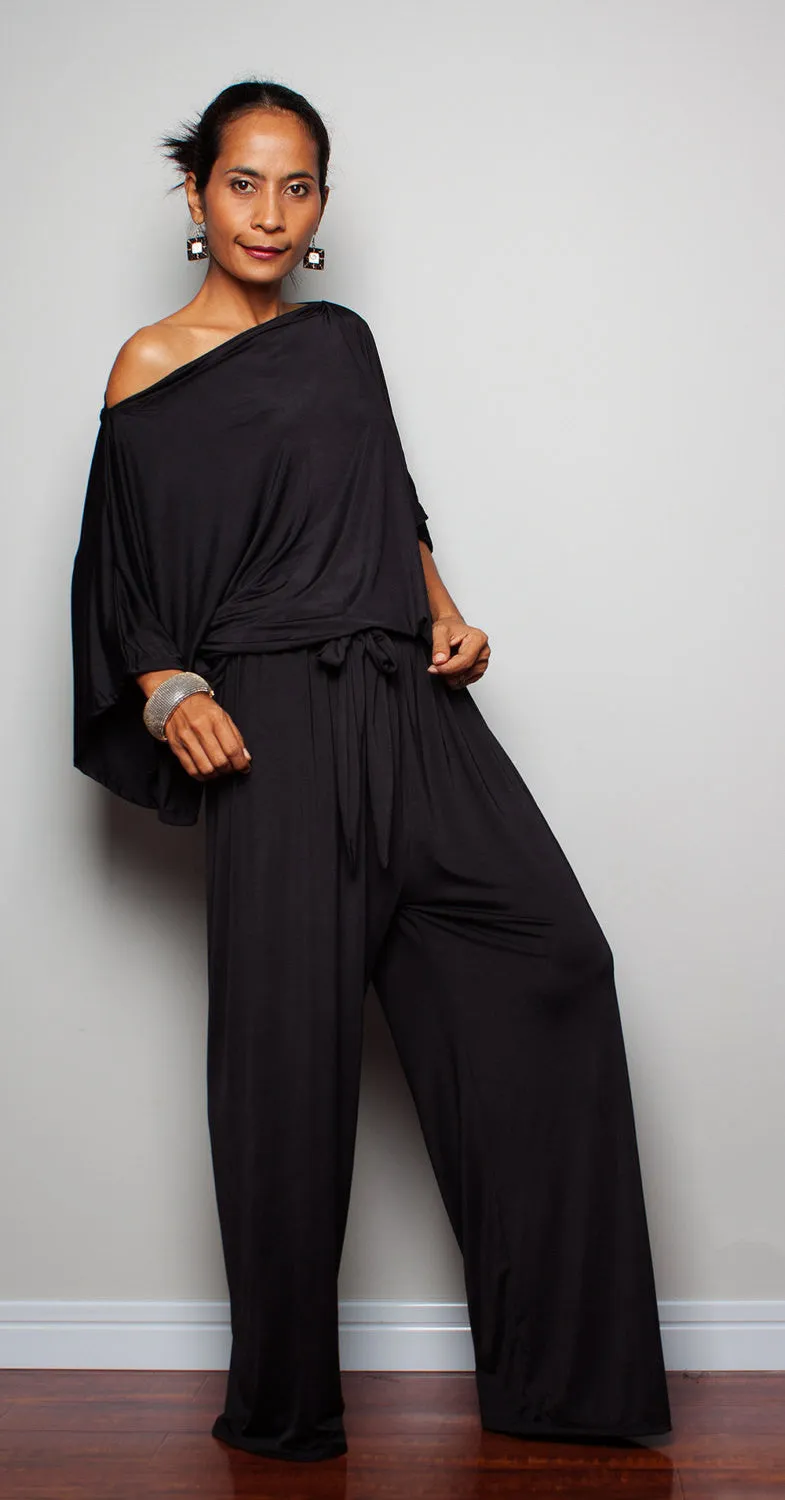 Black Kaftan top Jumpsuit