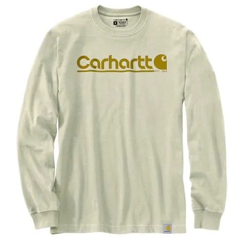 Carhartt 106362 Men's Relaxed Fit Heavyweight Long-Sleeve Logo Graphic T-Shirt