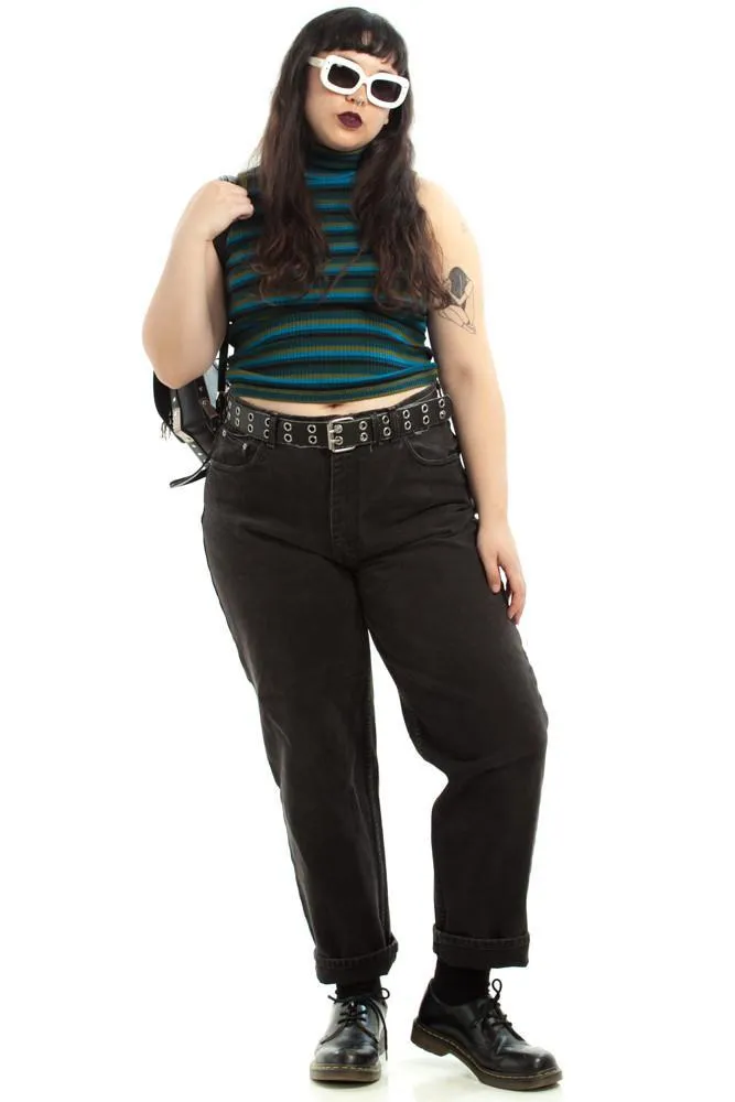 Classic Vintage Mom Jeans - Black