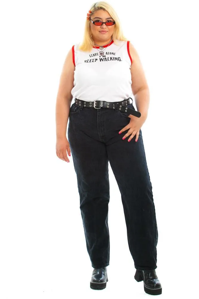 Classic Vintage Mom Jeans - Black