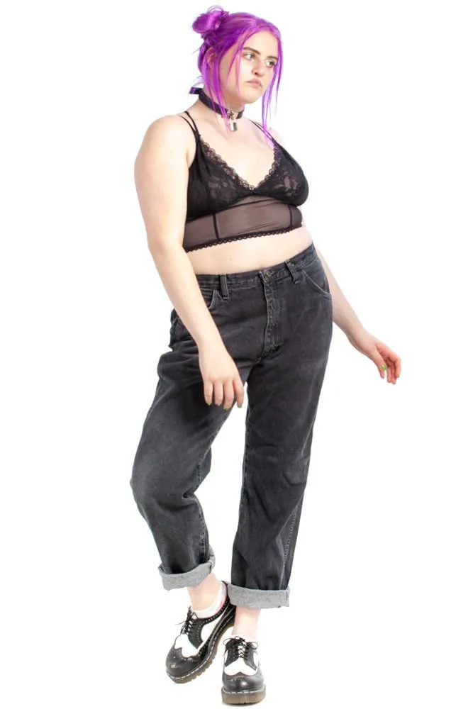 Classic Vintage Mom Jeans - Black