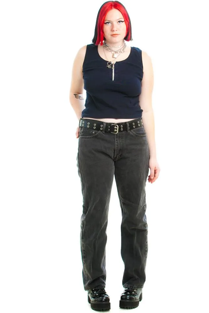 Classic Vintage Mom Jeans - Black