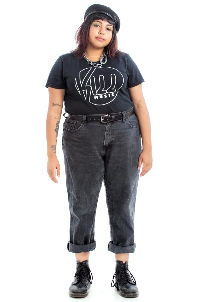 Classic Vintage Mom Jeans - Black