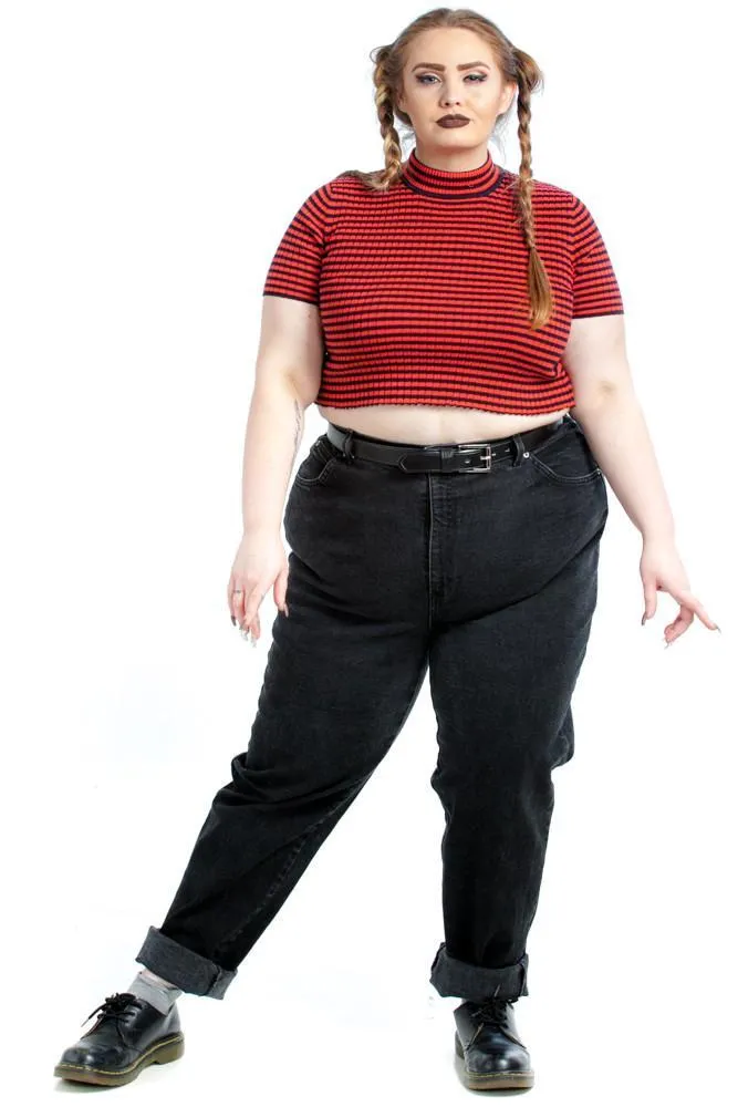 Classic Vintage Mom Jeans - Black