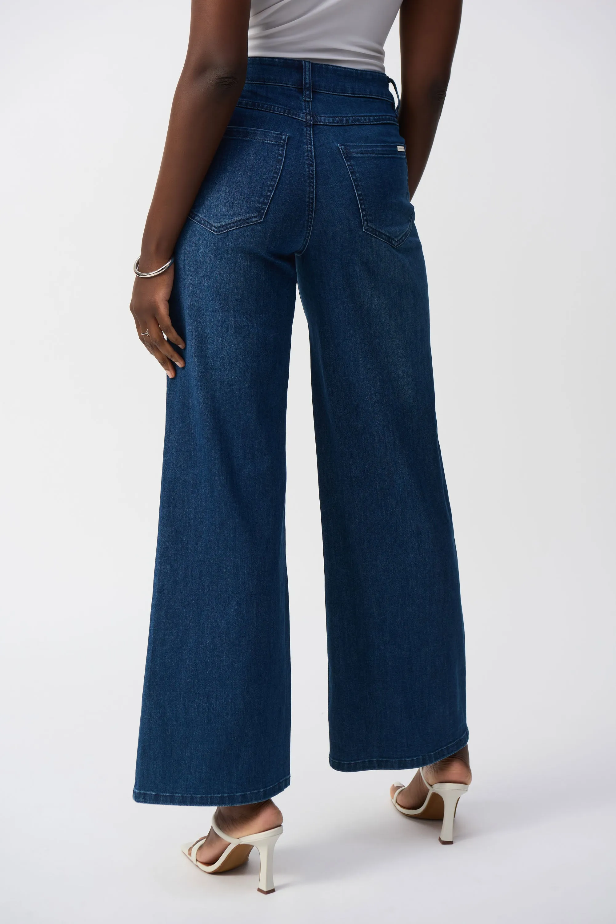 Classic Wide-Leg Stretch Jeans