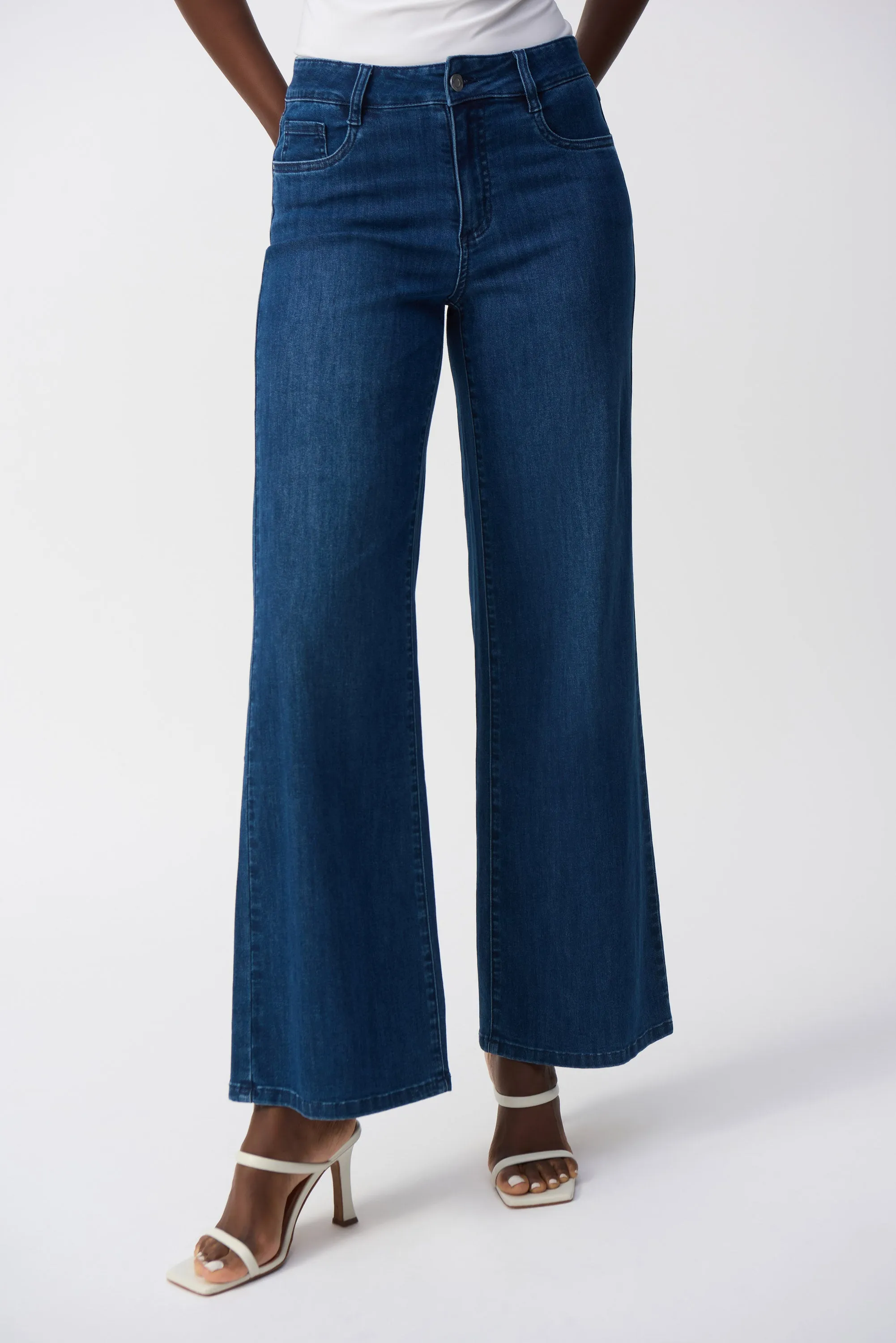 Classic Wide-Leg Stretch Jeans