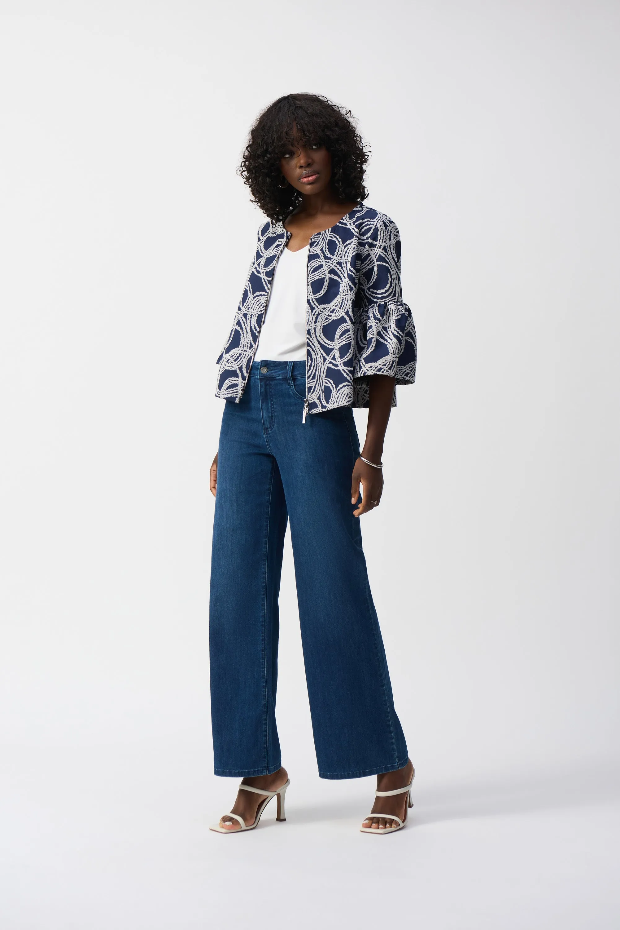 Classic Wide-Leg Stretch Jeans