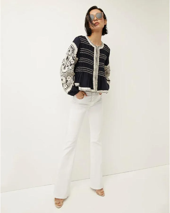 Dorian Embroidered Linen Jacket