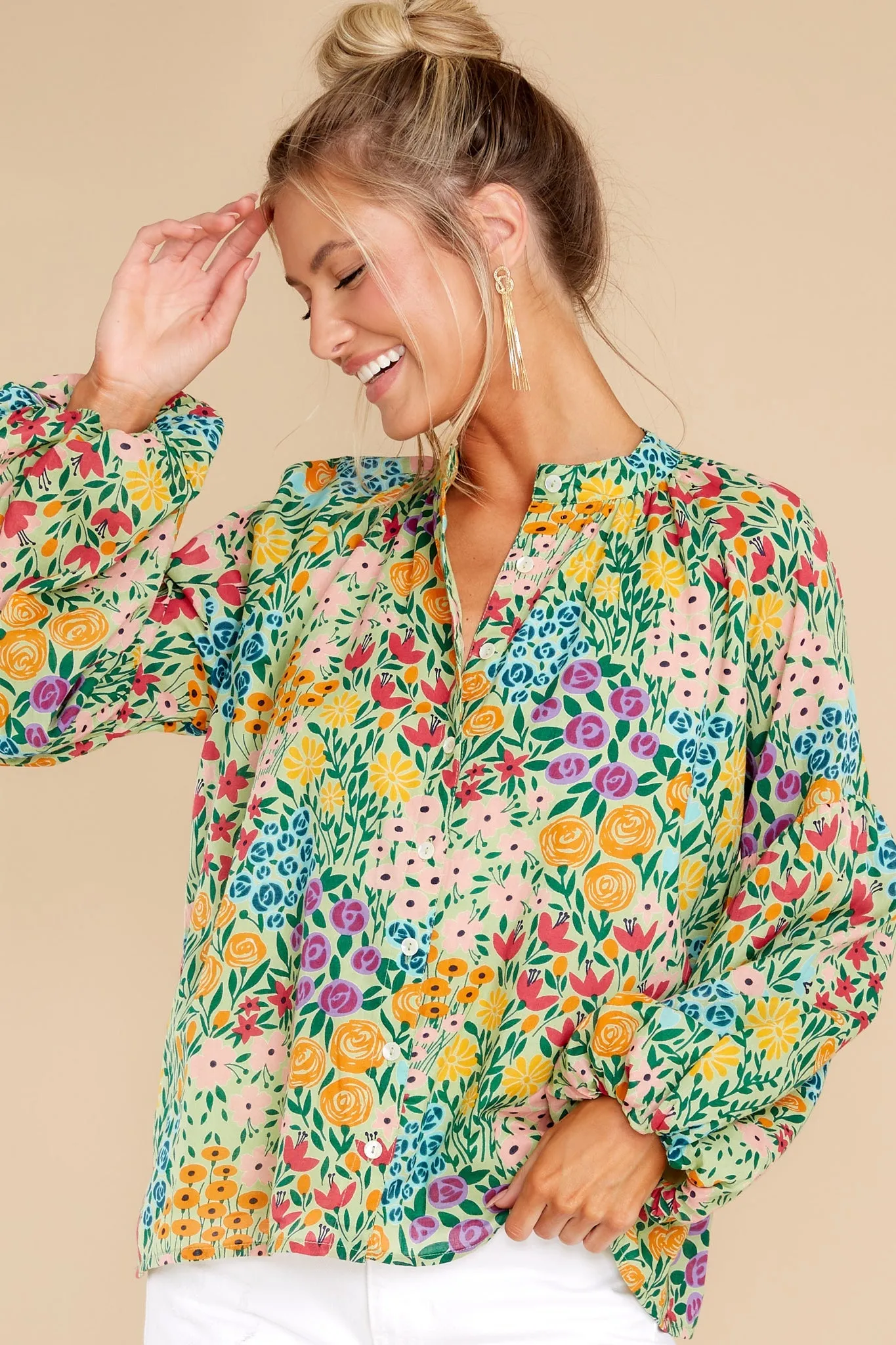 Emory Meadow Mint Blouse