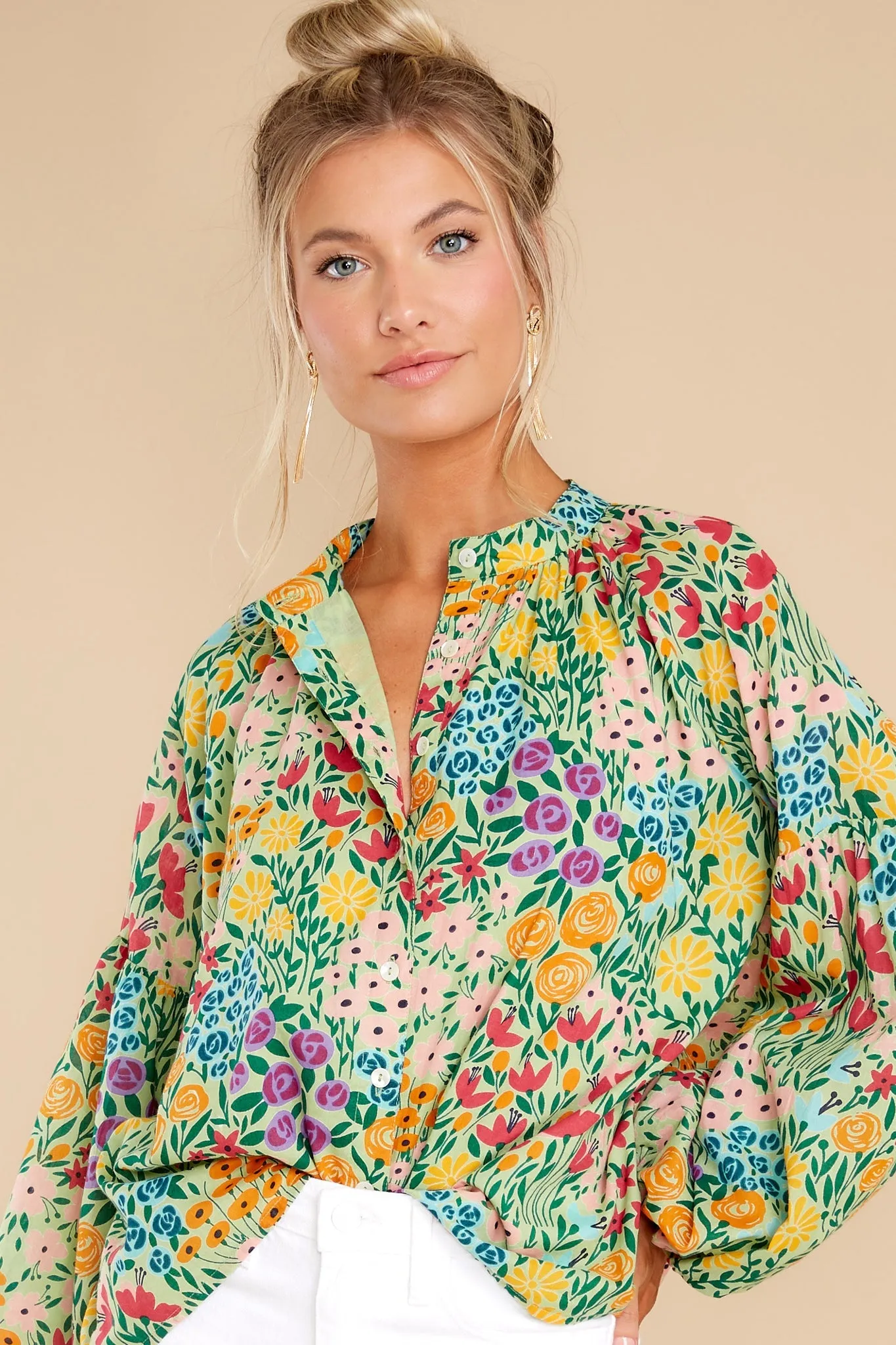 Emory Meadow Mint Blouse