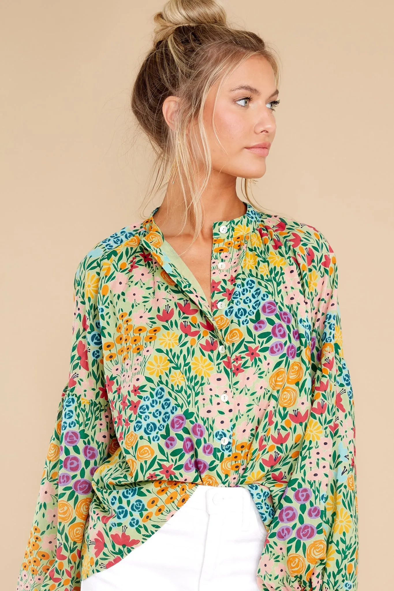 Emory Meadow Mint Blouse