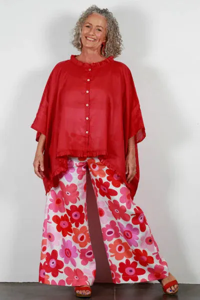 Flower Power Soft Top Linen Pants