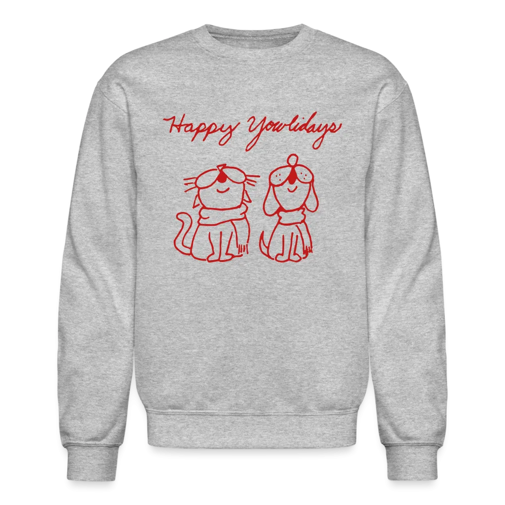 Happy Yowlidays Sparkle-Print Crewneck Sweatshirt