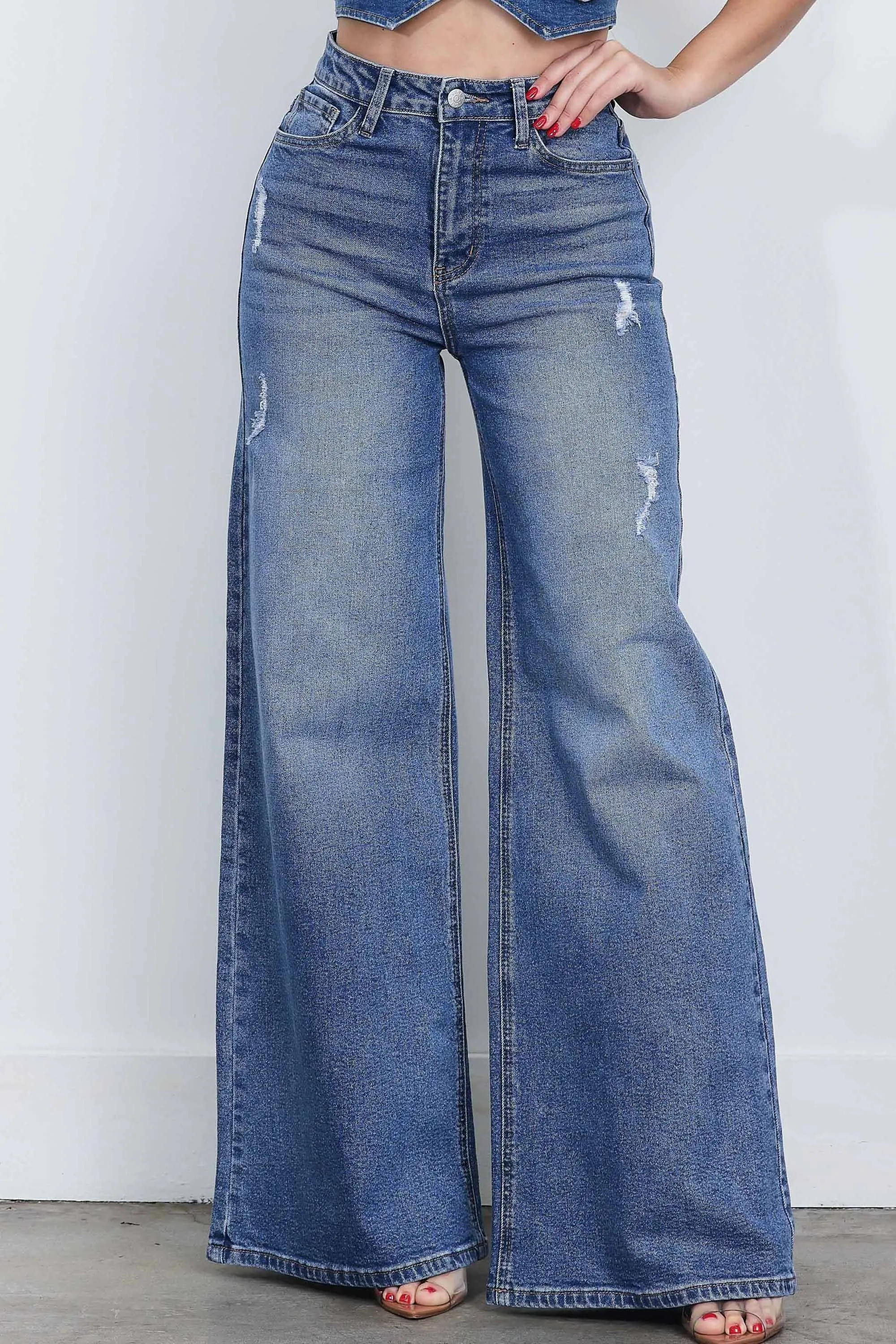 High-Rise Extra Wide Leg Jeans