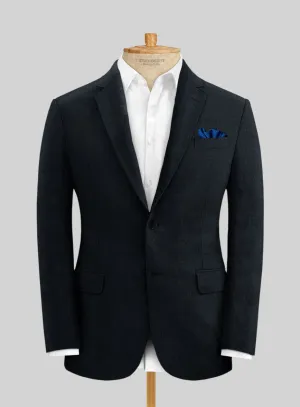 Italian Prato Midnight Linen Jacket