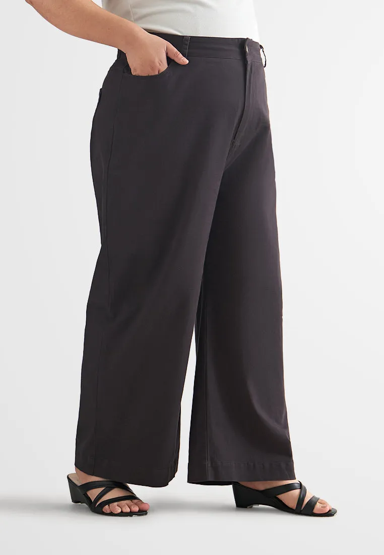 Jazz Soft Stretch Wide Leg Khaki Pants (202207)