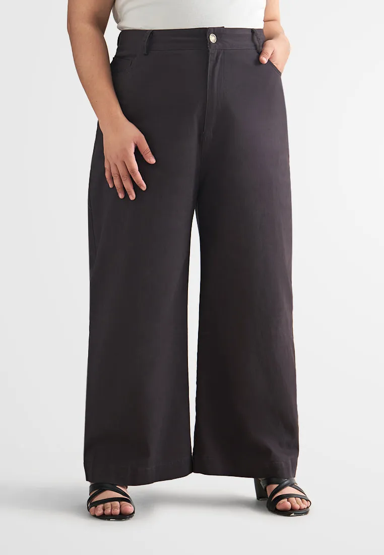 Jazz Soft Stretch Wide Leg Khaki Pants (202207)