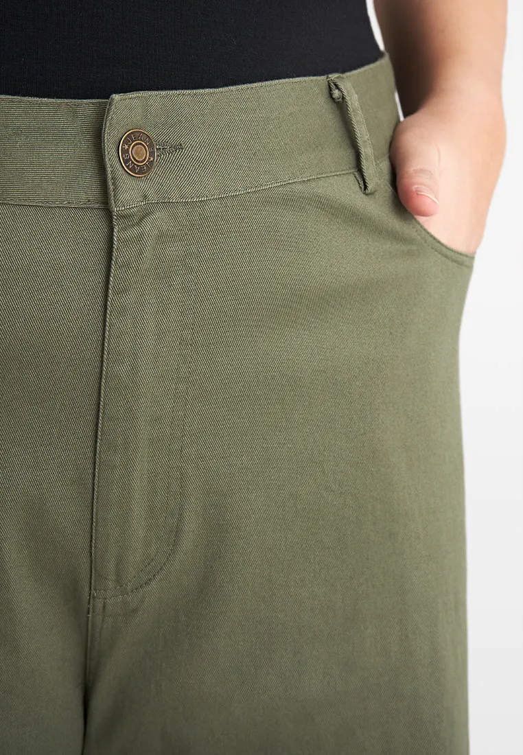 Jazz Soft Stretch Wide Leg Khaki Pants (202207)