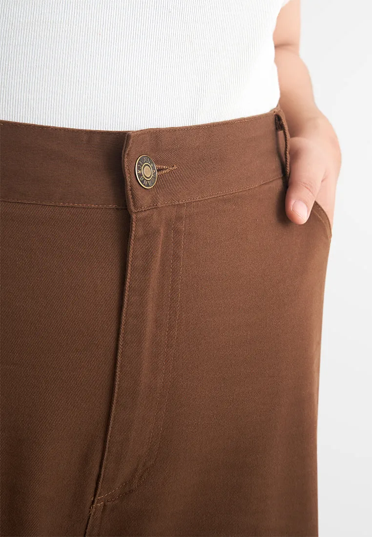 Jazz Soft Stretch Wide Leg Khaki Pants (202207)