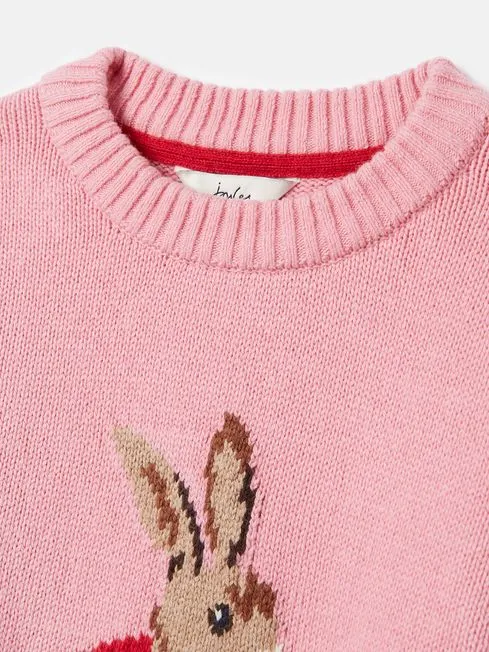 Joules Girls Hattie Character Intarsia Knit Jumper