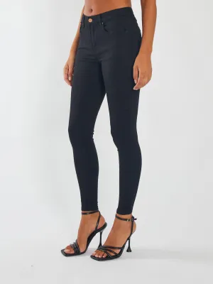 Kayla Mid Rise Skinny Black