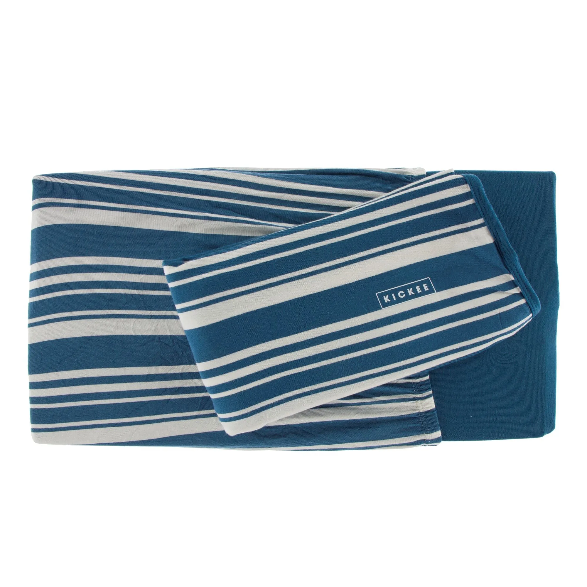 KicKee Pants Fishing Stripe Twin Sheet Set