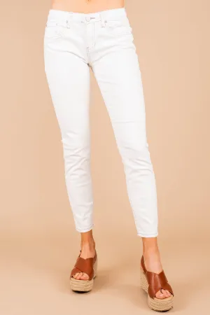 Let It Go Classic White Skinny Jeans