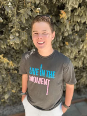 Live in the Moment Dark Gray Kids Tee