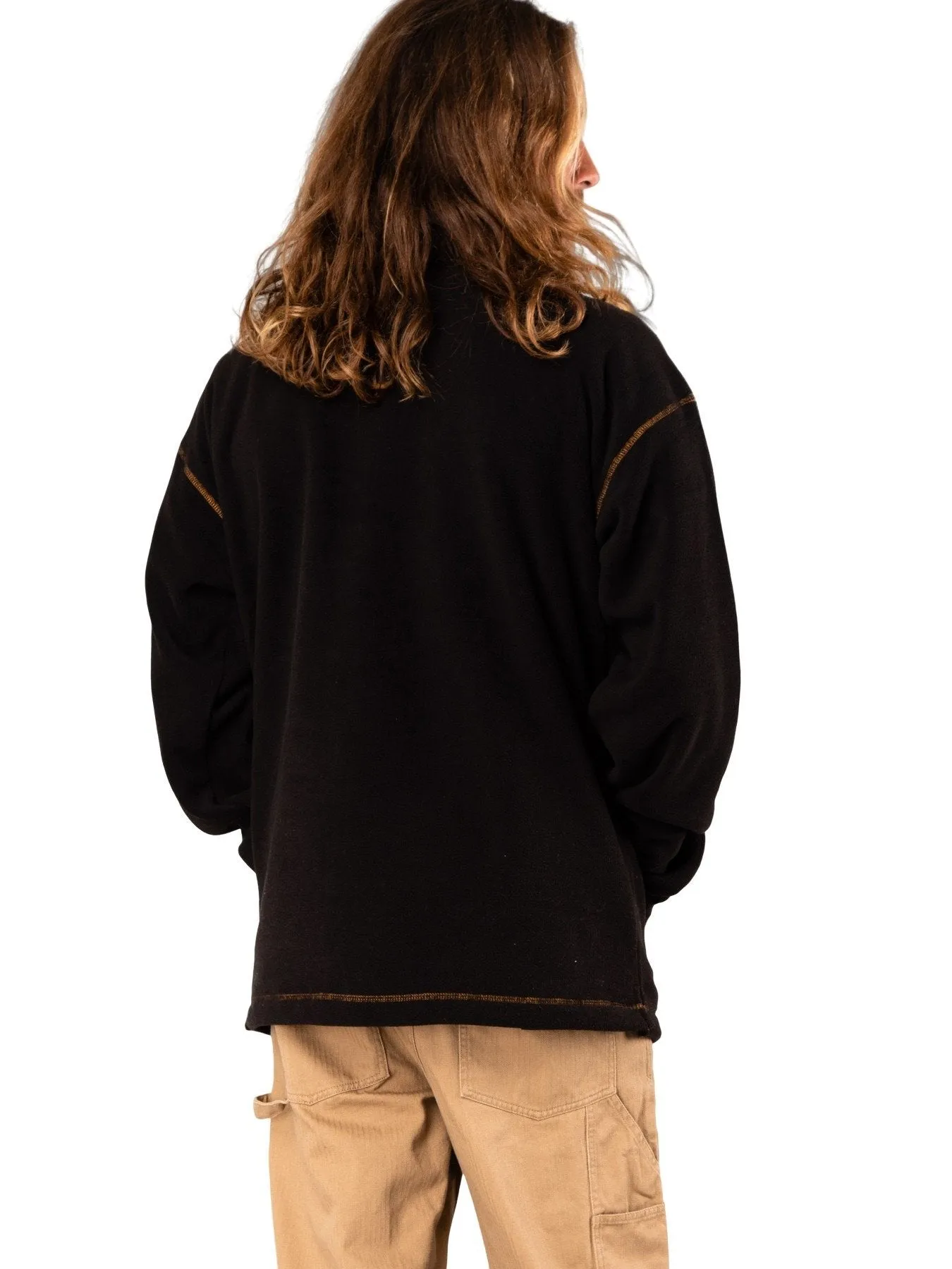 Lubricated Polar Fleece Quarter Zip - Black 1