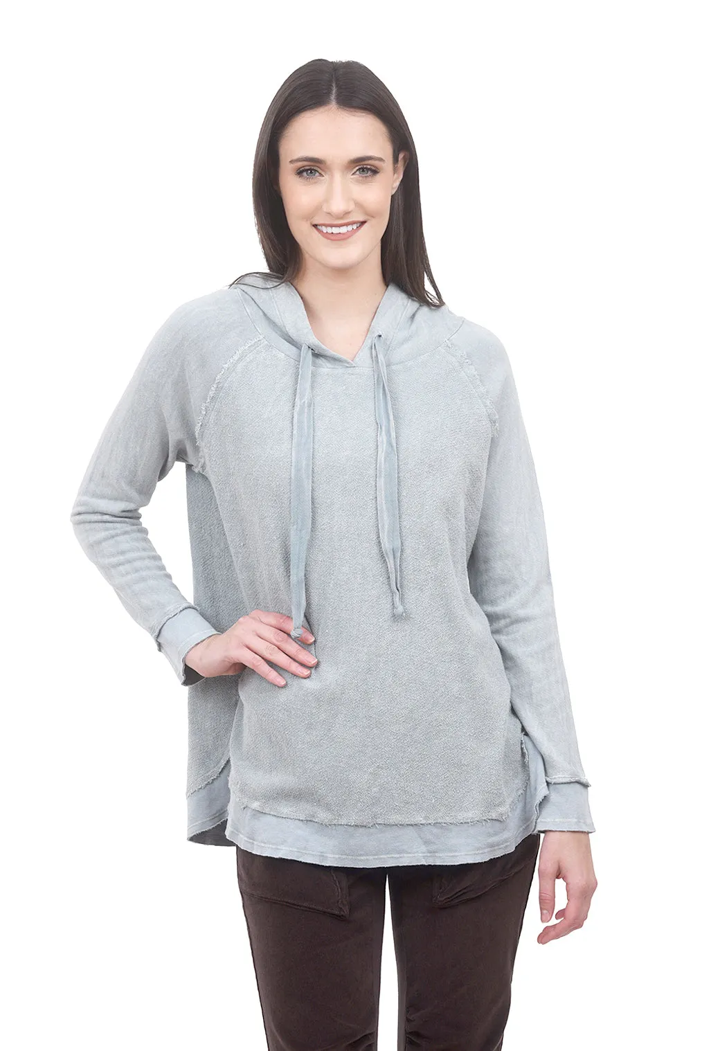 Mineral Wash Hoodie Sweatshirt, Sea Salt