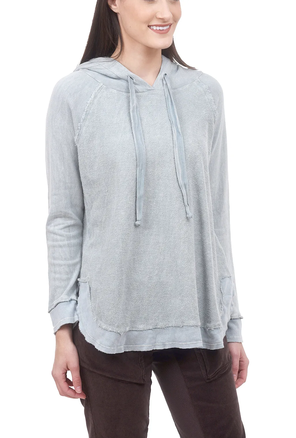 Mineral Wash Hoodie Sweatshirt, Sea Salt