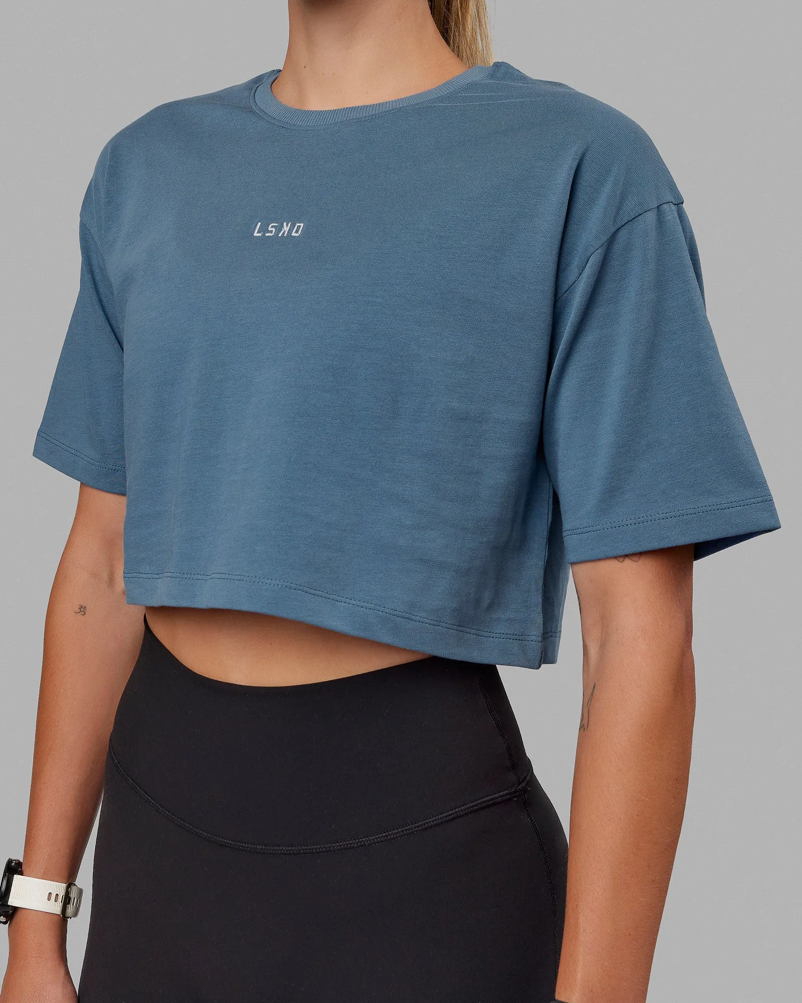 MVP Heavyweight Cropped Tee - Elemental Blue