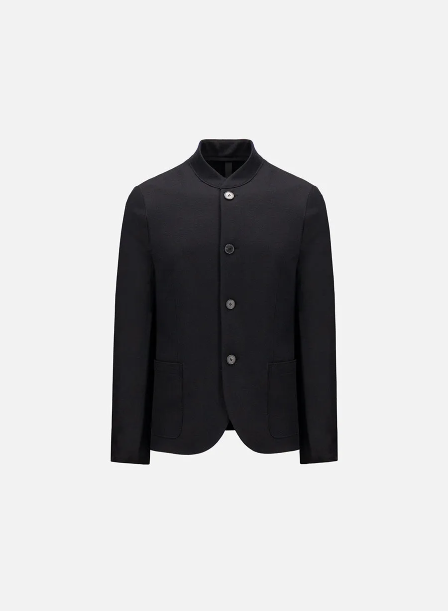 Nehru Jacket superfine merino - Black