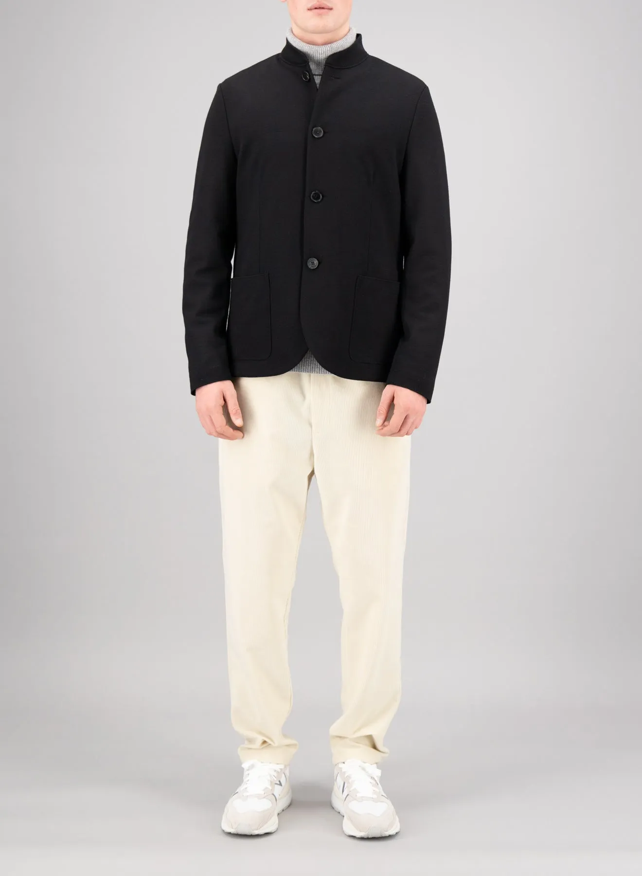 Nehru Jacket superfine merino - Black