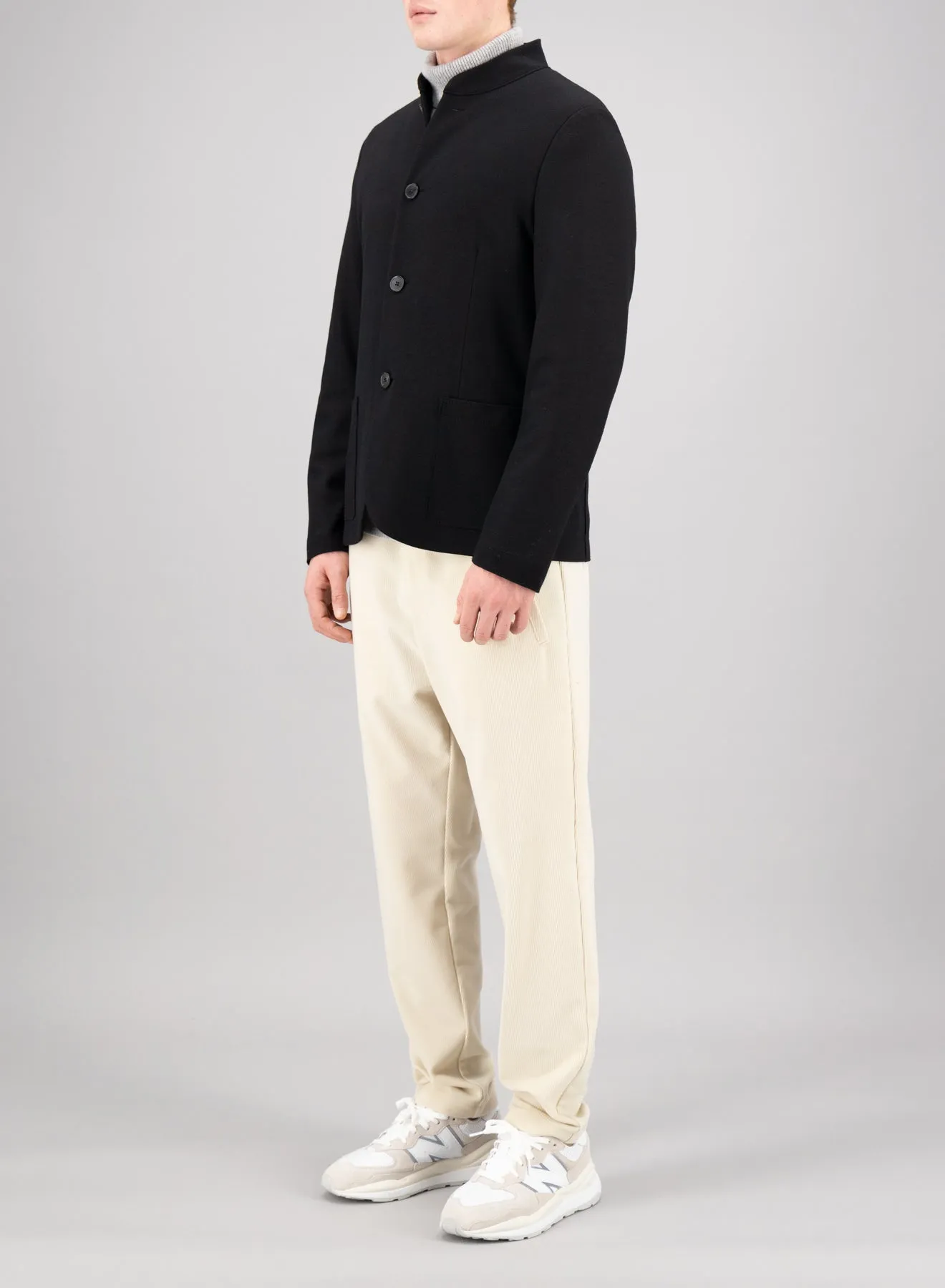 Nehru Jacket superfine merino - Black