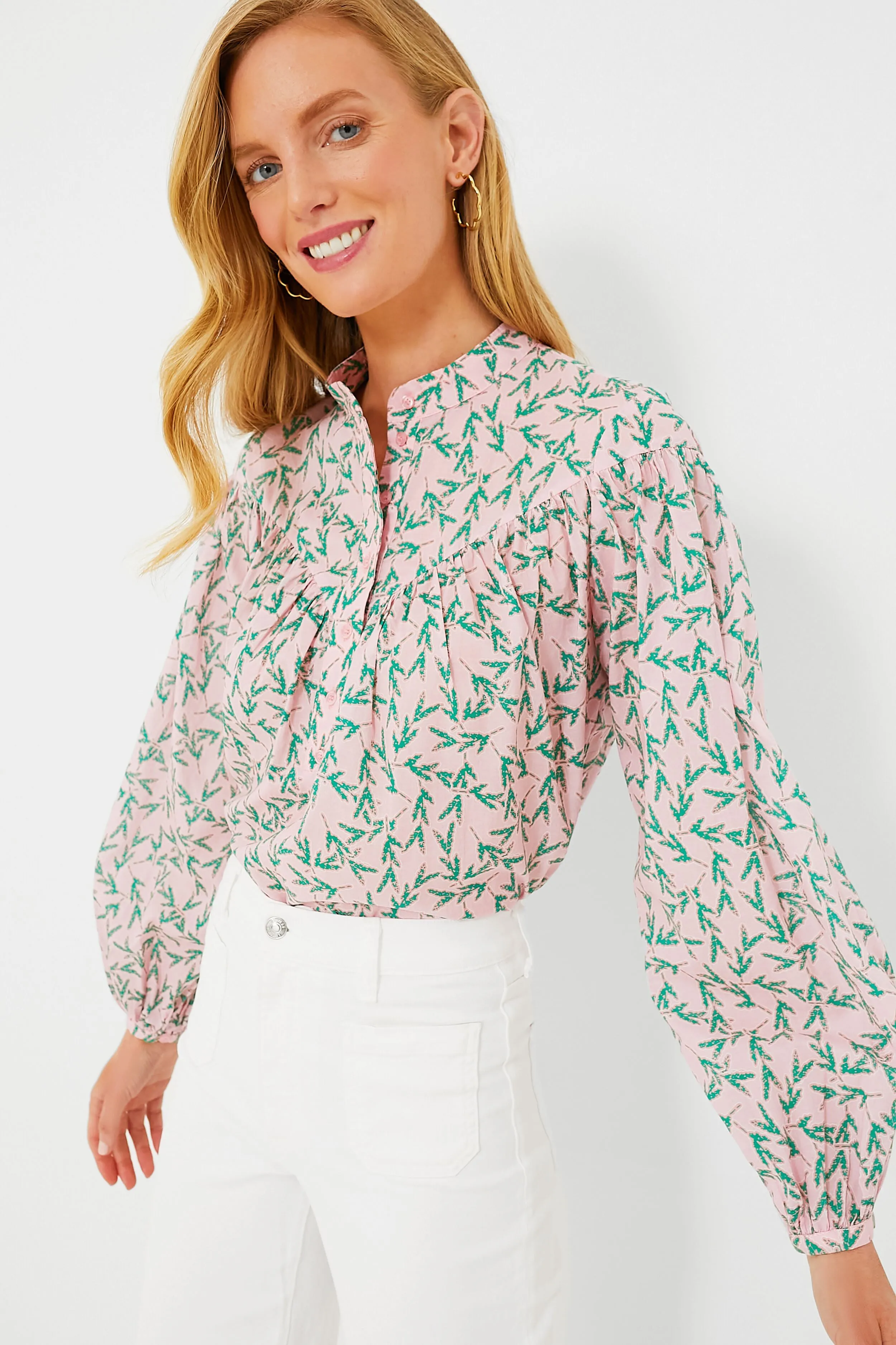 Pink and Green Print Logan Shirt