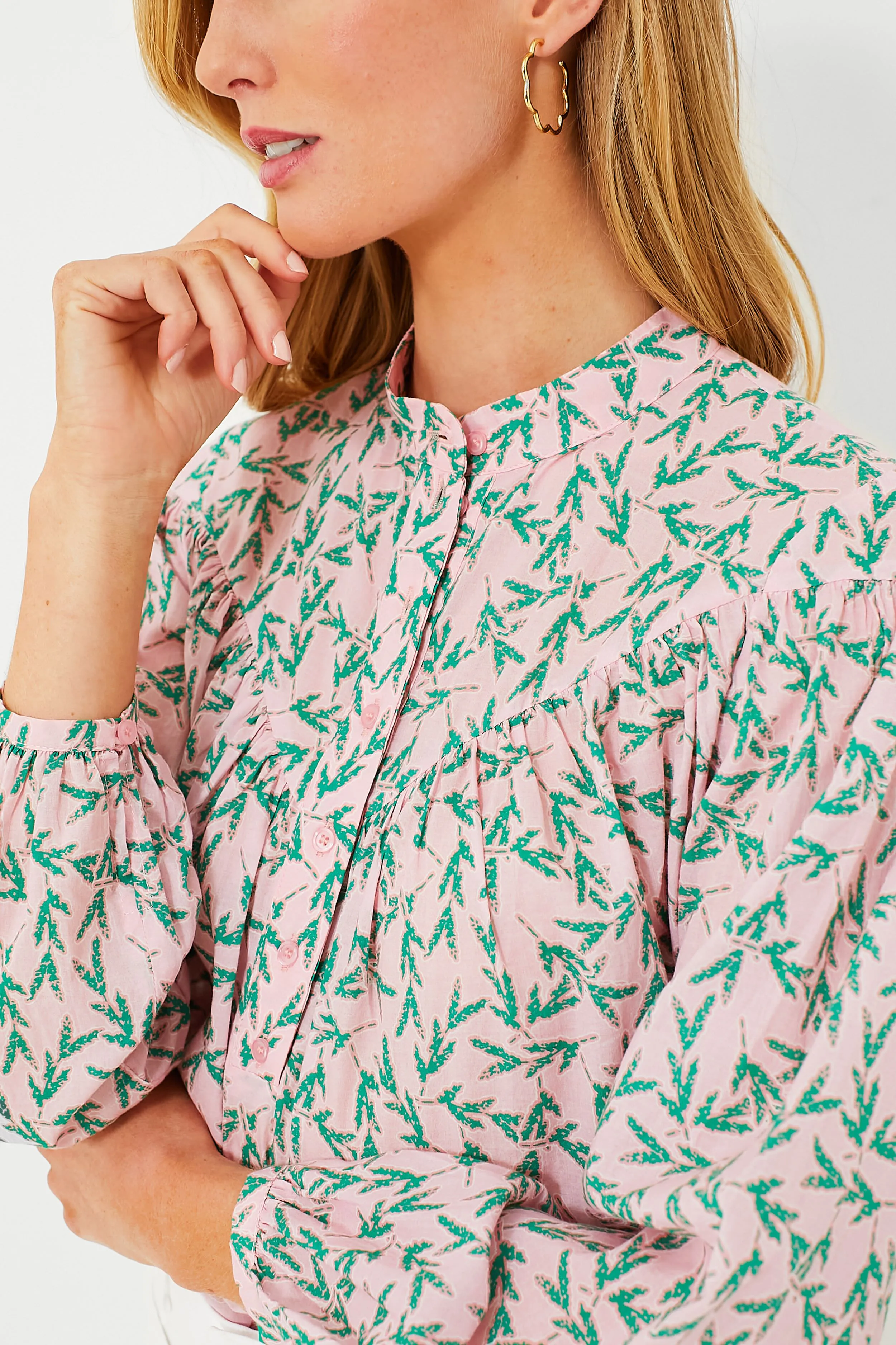 Pink and Green Print Logan Shirt