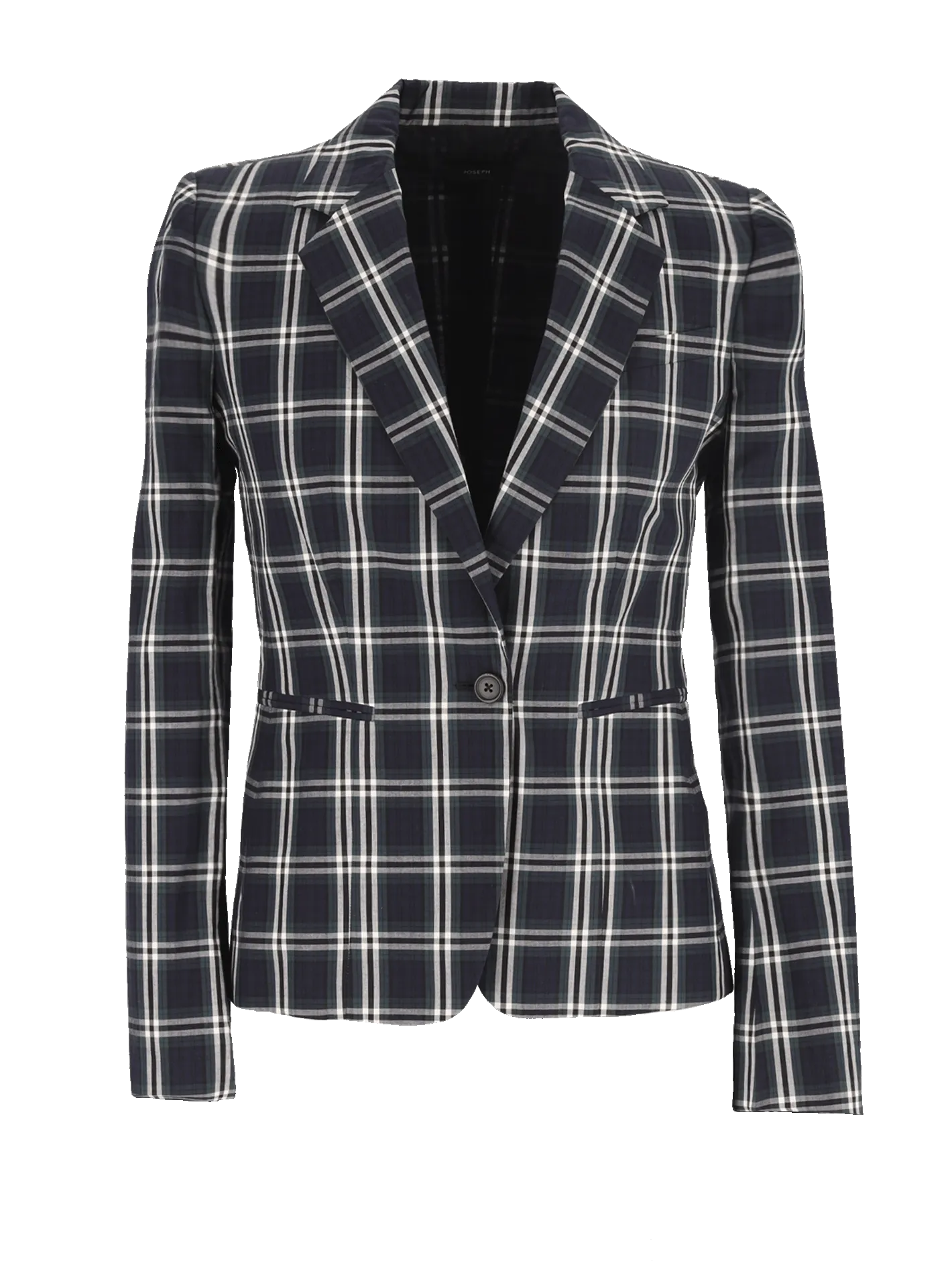 plaid cotton blazer