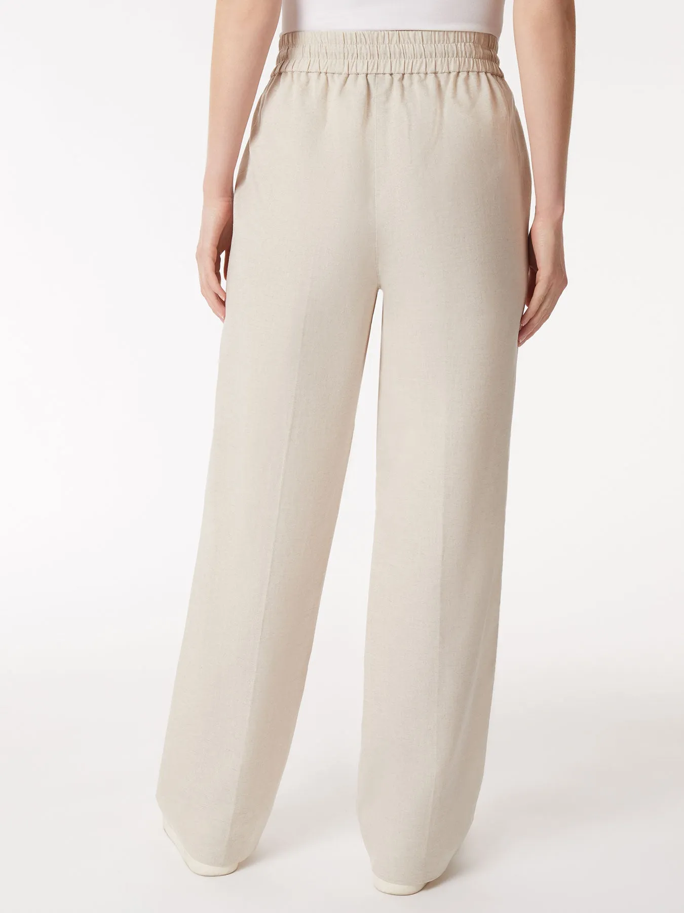 Pull-On Linen Drawstring Trousers