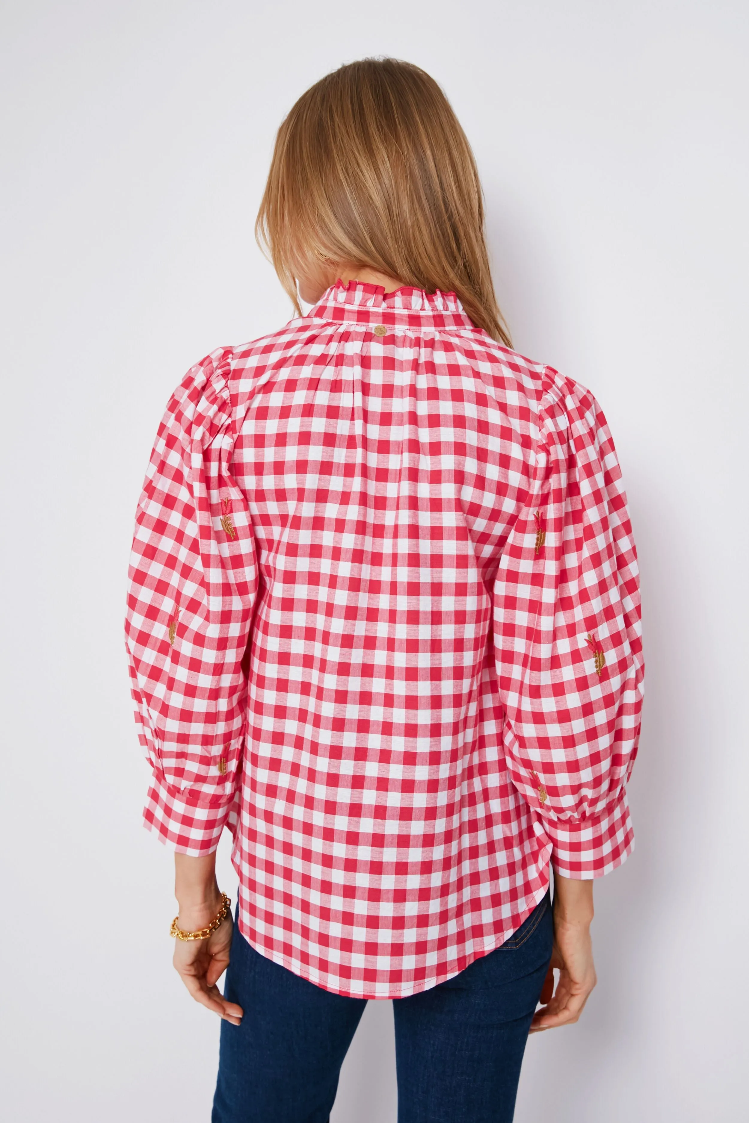 Red Polly Blouse