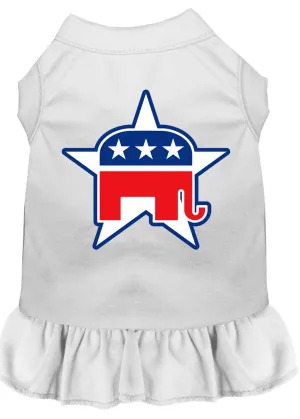 Republican Screen Print Dress White Xxl (18)