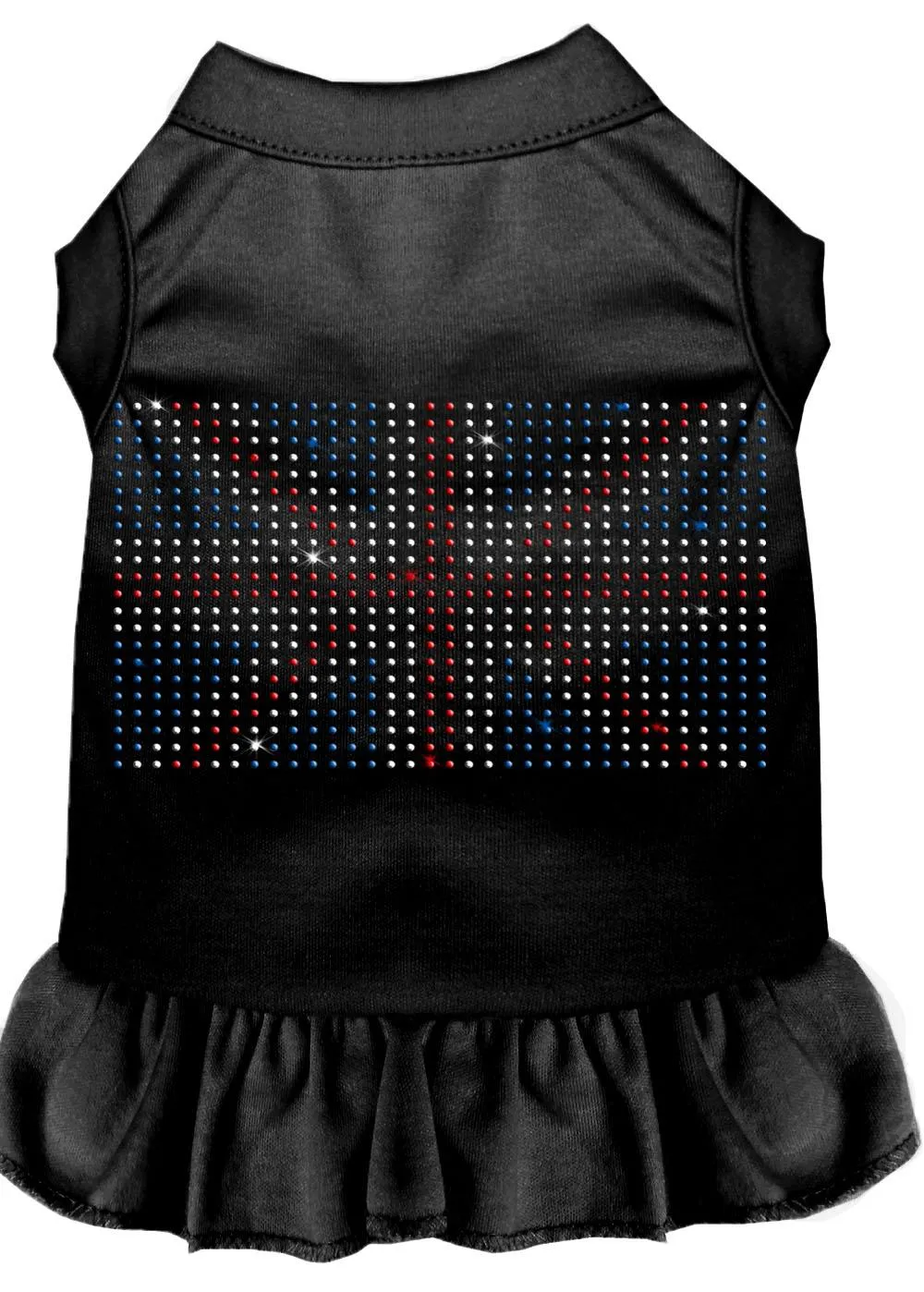 Rhinestone British Flag Dress Black Sm (10)