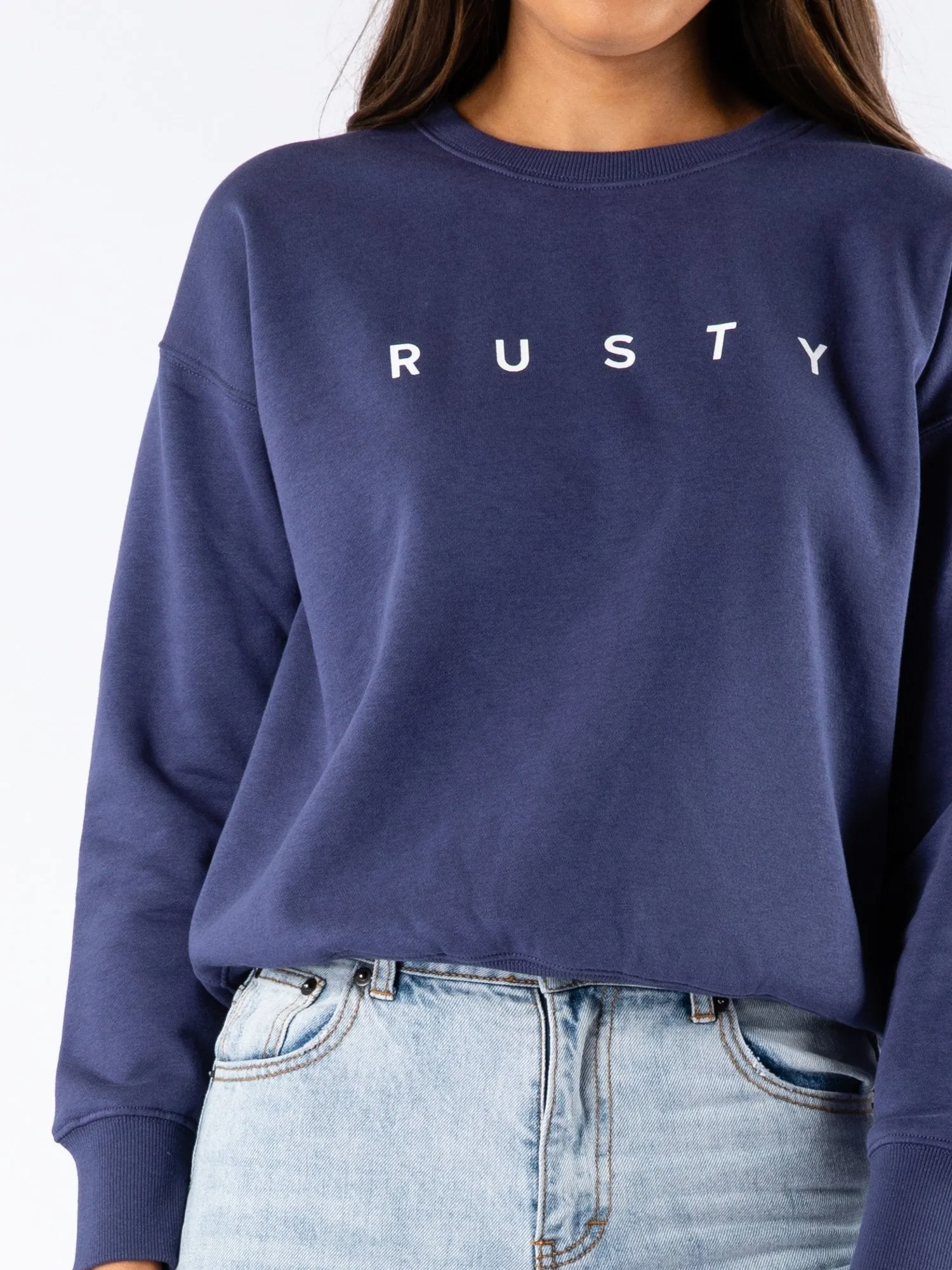 Rusty Essentials Crew Neck Fleece - Crown Blue