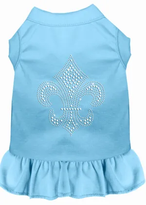 Silver Fleur De Lis Rhinestone Dress Baby Blue Xxl (18)