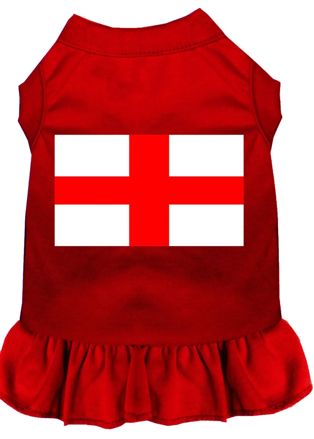 St. Georges Cross Screen Print Dress Red Sm (10)