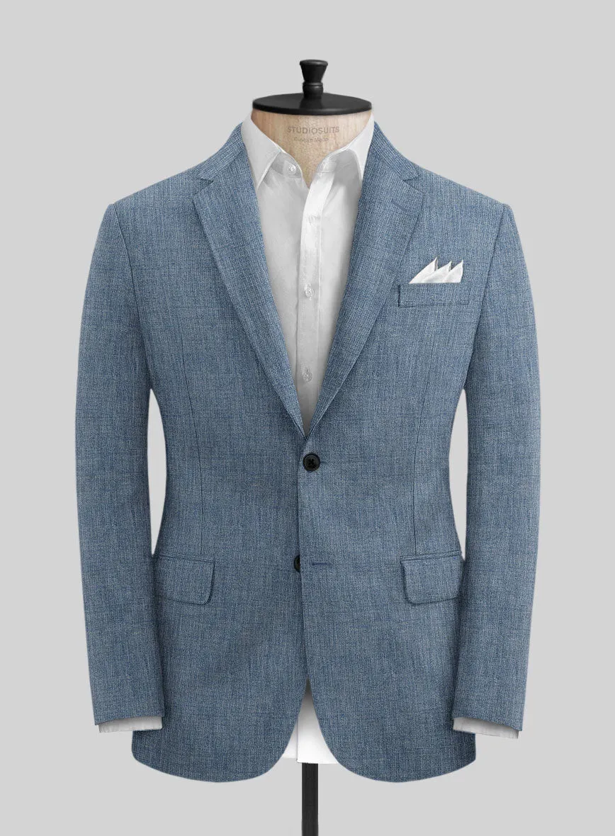 Stylbiella Spring Blue Linen Jacket