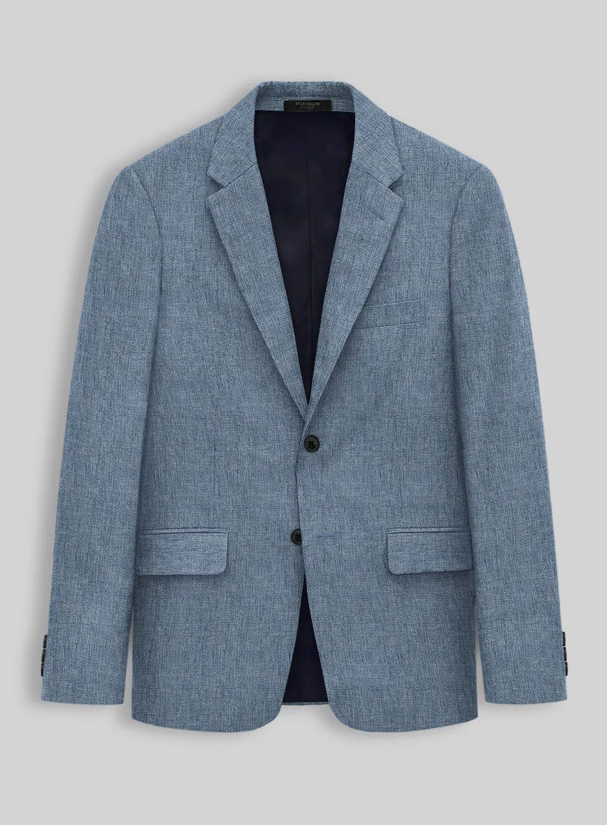 Stylbiella Spring Blue Linen Jacket